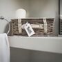 Antique Wash Hamper With Personalised Wooden Tag, thumbnail 2 of 7