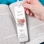 Birth Flower Personalised Water Colour Bookmark, thumbnail 1 of 12