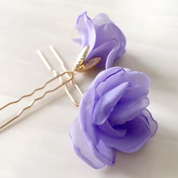 Purple Flower Hair Pin Set, 5 of 5