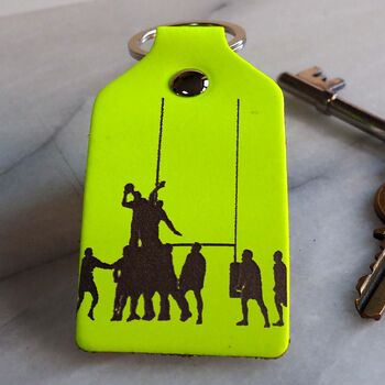 Rugby Fan's Leather Key Ring, 7 of 12
