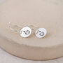 Sterling Silver Large Charm Hoops With Middle Finger, thumbnail 2 of 3