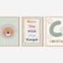 Childrens Personalised Bright Safari Themed Print Set, thumbnail 2 of 6