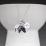 Personalised Solid Silver Origami Elephant Necklace, thumbnail 1 of 8