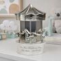 Personalised Money Box Silver Carousel Christening Gift For Children, thumbnail 1 of 8