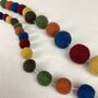 Fair Trade Boho Eco Felt Ball Pompom Garland 200cm, thumbnail 12 of 12