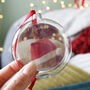 First Christmas Baby Photo Christmas Bauble, thumbnail 2 of 3