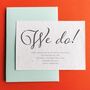 We Do! Seed Letterpress Wedding Stationery, thumbnail 1 of 3