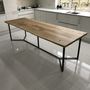 London Solid Live Edge Oak Industrial Dining Table, thumbnail 4 of 9
