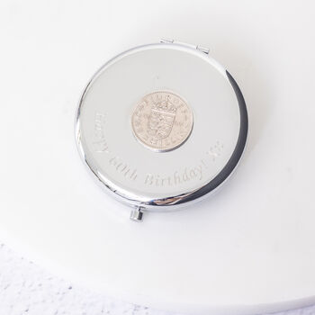 70th Birthday Shilling Coin Compact Mirror, 2 of 7