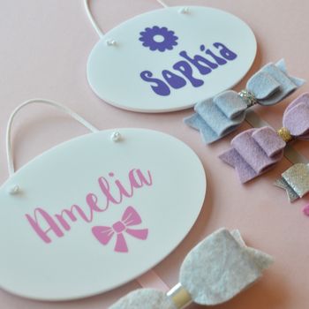 Personalised Hair Bow Hanger Hippie Daisy, 8 of 11