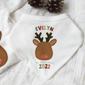 Personalised Reindeer Christmas Outfit Gift Set, 5 of 8