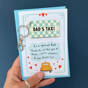 Father's Day Dads Taxi Card With Keyring, 2 of 7