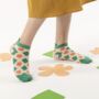 Flower Argyle Print Socks, thumbnail 1 of 4