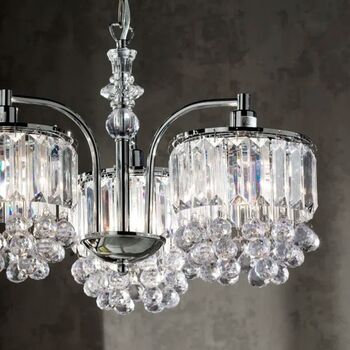 Mason Three Light Crystal Chandelier, 3 of 3