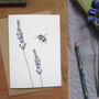 Lavender And Bee Any Occasion Greetings Card, thumbnail 2 of 7