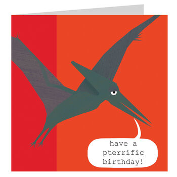 Pterodactyl Dinosaur Birthday Card, 2 of 6