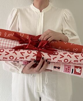 Valentine's Script Love Wrapping Paper, 4 of 6