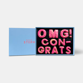Omg! Congrats Letterbox Message Cookies Hot Pink, 2 of 7