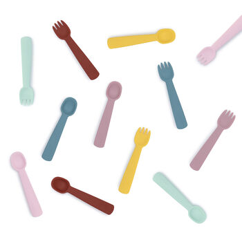 Eco Friendly Silicone Reusable Fork, Spoon And Case, 6 of 7