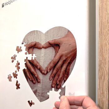 Personalised Any Photo Heart Shaped Jigsaw Puzzle, 4 of 4