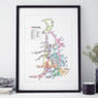 Tube Map of the UK Print, thumbnail 6 of 6