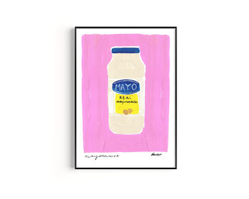 Mayonnaise Hand Painted Art Print, 6 of 6