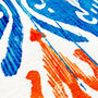 Blue And Orange Ikat Printing Cushion Cover, thumbnail 6 of 7
