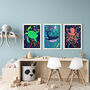 Sea Life Animal Nursery Prints, thumbnail 3 of 12