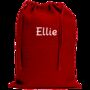 Personalised Red Jute Christmas Gift Sack Embroidered, thumbnail 2 of 3