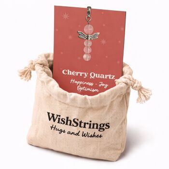 Cherry Quartz Guardian Angel Keepsake Joy Gift, 2 of 3