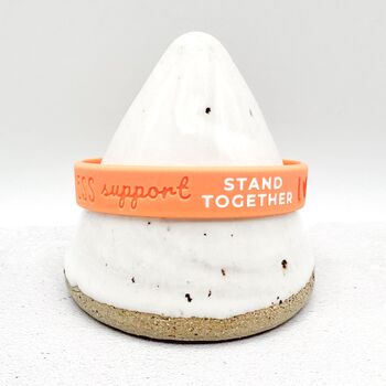 Orange Awareness Ribbon Bracelet Wristband, 6 of 8