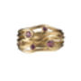 Silver Or Gold Vermeil Gemstone Ripple Ring, thumbnail 2 of 6