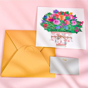 Pop Up 3D Card Floral Bouquet, 2 of 4