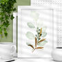 Botanical Leaf Print Set Of Four In Green Gold, thumbnail 5 of 5