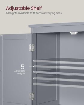 Bathroom Cabinet Freestanding Kitchen Storage Unit, 6 of 11