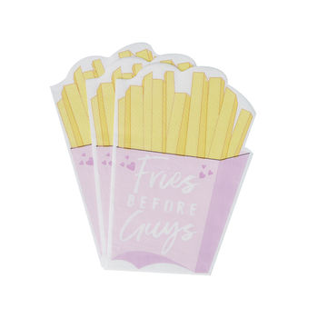Fries Before Guys Sassy Party Paper Napkins, 2 of 3