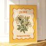 June Birth Month Honeysuckle Flower Print, thumbnail 4 of 4