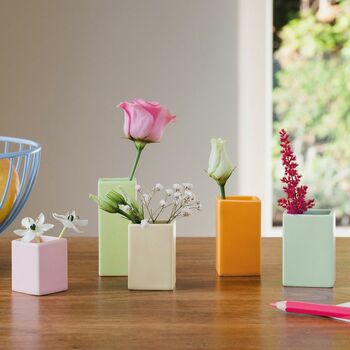 Mini Vases In High Quality Porcelain Set Of Five, 6 of 8