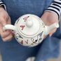 Personalised Hand Painted Seagull And Hearts Teapot, thumbnail 3 of 4
