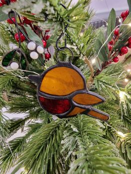 Glass Robin Christmas Ornaments Decoration, 7 of 7