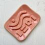 Geometric Pink Ceramic Soap Dish, thumbnail 1 of 3