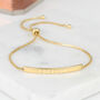 18ct Gold Plated Or Silver Personalised Slider Bracelet, thumbnail 2 of 6