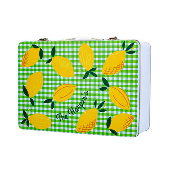Personalised Lemons Picnic Lunchbox Storage Tin, 2 of 7
