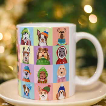Colourful Dog Lover Christmas Mug Stocking Filler, 2 of 12