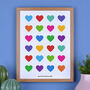 Personalised Love Hearts Print, thumbnail 2 of 7