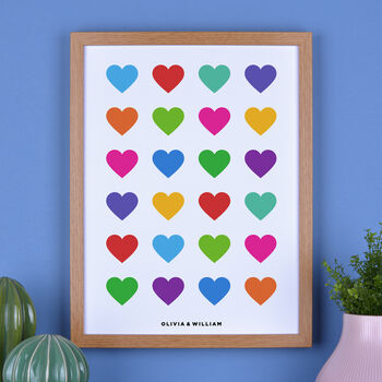 Personalised Love Hearts Print, 2 of 7