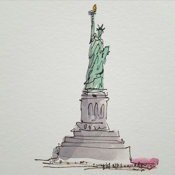 Statue Of Liberty New York Giclee Print, 2 of 3