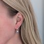 The Orb Blue Opal October Birthstone Earrings, Silver, thumbnail 2 of 5