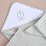 Personalised Mink Hooded Towel For Christening, thumbnail 1 of 7