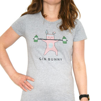 'Gin Bunny' Women's T Shirt, 3 of 3